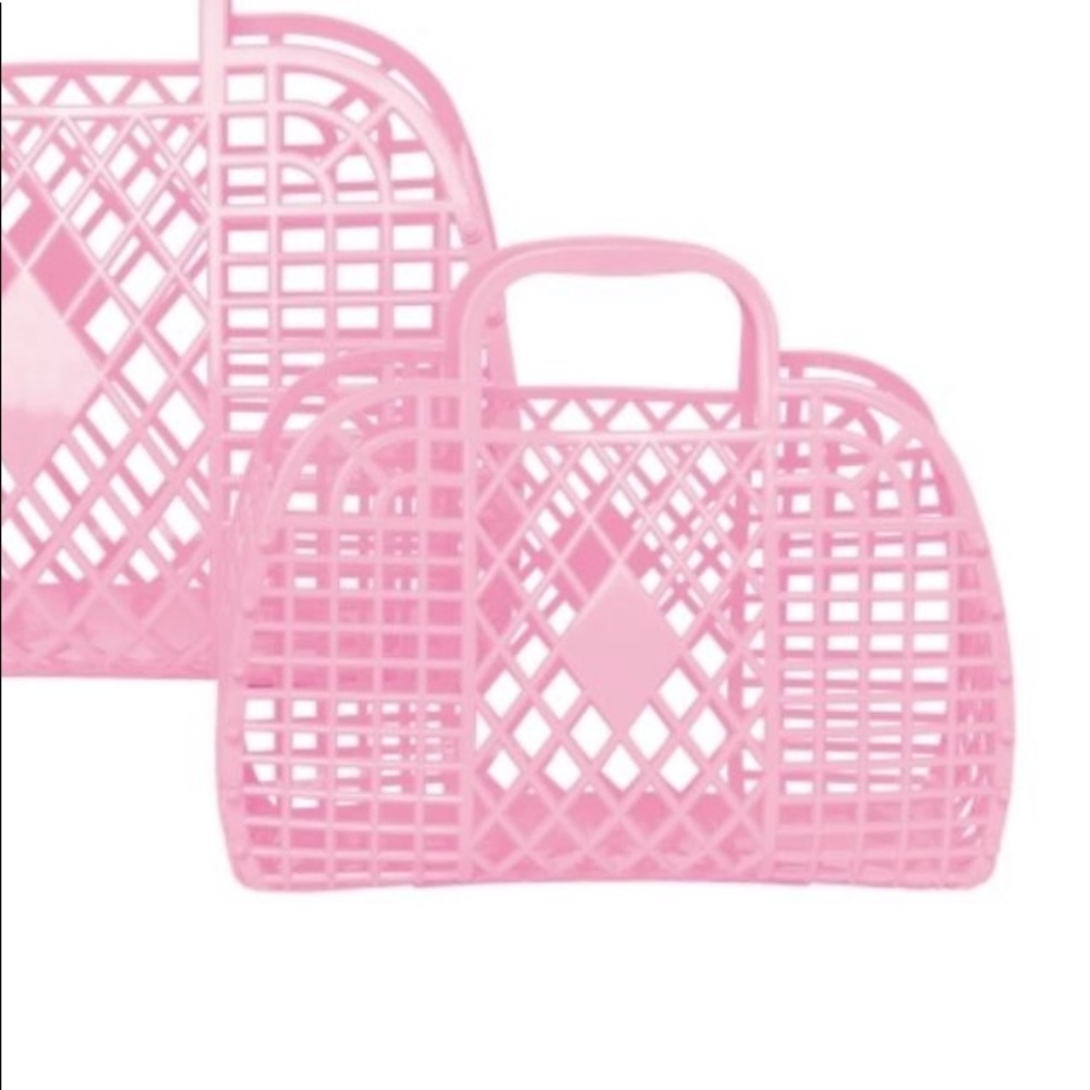SunJellies Retro Basket- Small (pink)